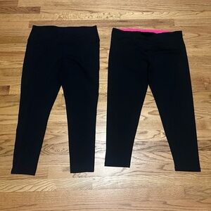 Bundle of 2 Pairs of black Workout Leggings, size XL